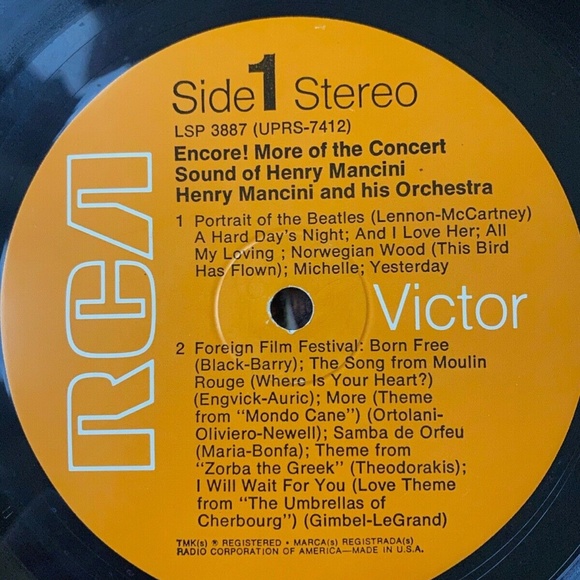 Lot 2 Henry Mancini Vinyl LP Mancini Country / Encore More of The Concert Sound - Picture 8 of 10